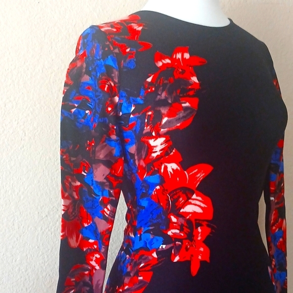 BRAND NEW!! PARKER XS FLORAL BODYCON VIBRANT DRESS - Picture 3 of 11